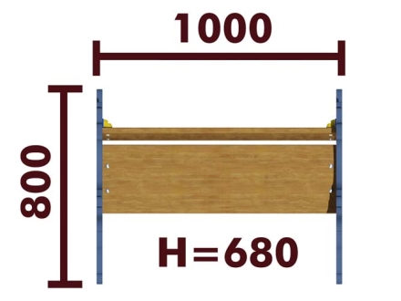 Скамейка детская Серый волк 26008 для игровой площадки , фото 2