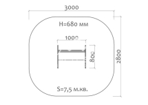 Скамейка детская Серый волк 26008 для игровой площадки 