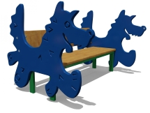 Скамейка детская Серый волк 26008 для игровой площадки 