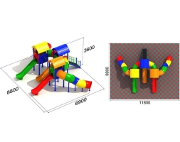 Детская игровая площадка Улитка 2.1.2, фото 2 Детская игровая площадка Улитка 2.1.2, фото 2