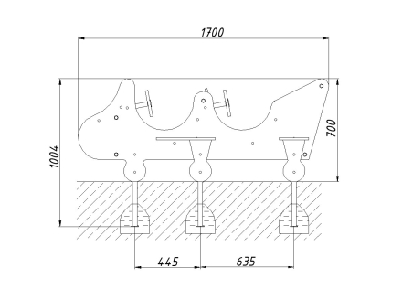 Игровой макет Самолет ИМ026 для детских площадок, фото 5