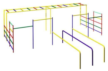 Спортивный комплекс 3 СКС 075 для уличной площадки, фото 1