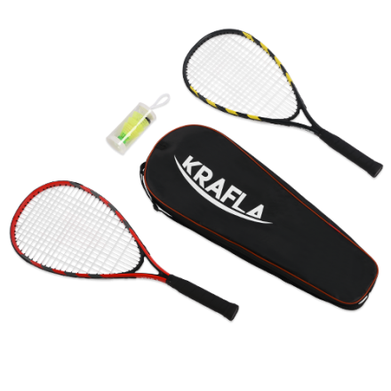 KRAFLA S-SP500 Набор для спидминтона с ракетками (2шт) и воланами (3шт) в чехле, фото 1