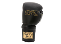 (UFC Премиальные тренировочные перчатки на шнуровке черные - 12 Oz)