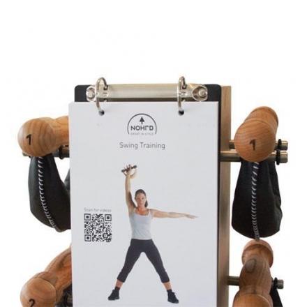 Набор гантелей с подставкой NOHrD Swing Turm, материал: орех, общий вес: 26 кг, фото 2