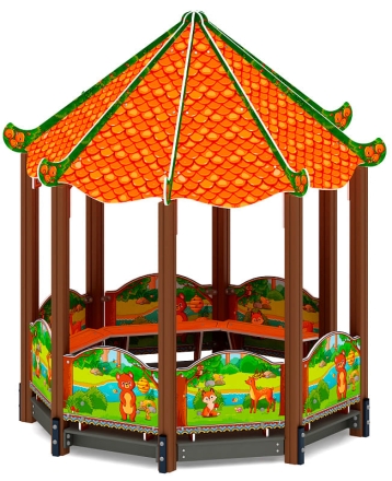 Беседка-пагода Карнавал (Полянка) - МФ 10.22.01-02, фото 2