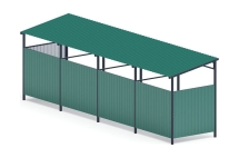 Навес контейнерной площадки для мусора (4 секции) МФ 55.02.03.4-01