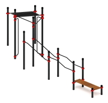 Воркаут ЛОВ 108 красный ВТ 102.21-01