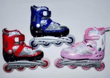 Коньки роликовые раздвижные, рама алюминий, колёса PU. арт 13094
