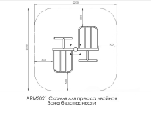 Скамья для пресса двойная ARMS021