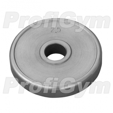 Диск хромированный «ProfiGym» 2,5 кг посадочный диаметр 51 мм  ДТХ-2,5/51, фото 2