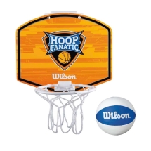 Набор для мини-баскетбола Wilson Hoop Fanatic Mini hoop kit, пластик, резина, оранжевый