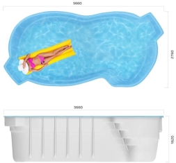 Бассейн 5,66х2,76х1,62м. Винсон Marshall Pools (чаша), фото 4 Бассейн 5,66х2,76х1,62м. Винсон Marshall Pools (чаша), фото 4