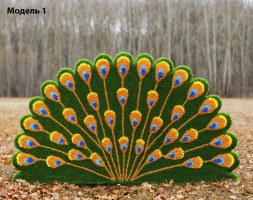 Топиари павлин Радужный Модель 1- газон Eco, фото 3