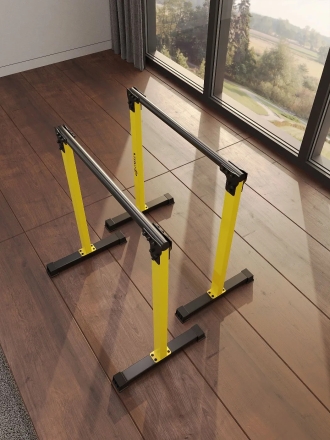 Брусья для отжиманий напольные хайлетсы Domsen Fitness Ds48 YELLOW, фото 3