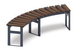 Модульная скамья радиальная (темный дуб) МФ 42.01.17, фото 4 Модульная скамья радиальная (темный дуб) МФ 42.01.17, фото 4