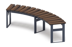 Модульная скамья радиальная (темный дуб) МФ 42.01.17, фото 3 Модульная скамья радиальная (темный дуб) МФ 42.01.17, фото 3