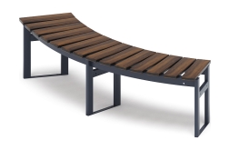 Модульная скамья радиальная (темный дуб) МФ 42.01.17, фото 2 Модульная скамья радиальная (темный дуб) МФ 42.01.17, фото 2