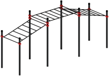 Воркаут ЛОВ 89 красный ВТ 101.22-01