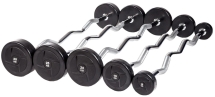 Набор ИЗОГНУТЫХ штанг PROFI-FIT, 10-30 кг, шаг 5 кг. (компл. 5шт)