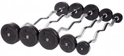 Набор ИЗОГНУТЫХ штанг PROFI-FIT, 10-30 кг, шаг 5 кг. (компл. 5шт)
