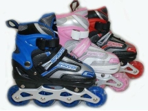 Коньки роликовые раздвижные, рама алюминий, колёса PU. арт 26552