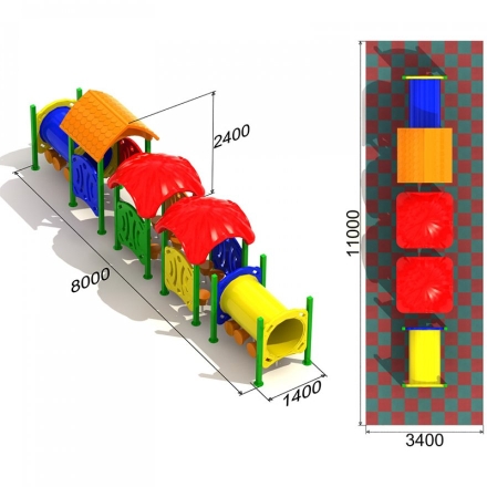 Детский игровой комплекс Вагоновожатый 3, фото 3