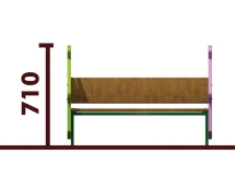 Скамейка детская Избушка 26006 для игровой площадки