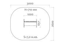 Скамейка детская Избушка 26006 для игровой площадки