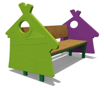 Скамейка детская Избушка 26006 для игровой площадки