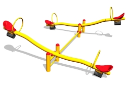 Качели-балансир Лодочка 2 КЧ096 для детской площадки, фото 2 Качели-балансир Лодочка 2 КЧ096 для детской площадки, фото 2