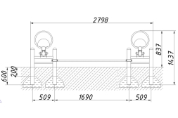 Качели-балансир Лодочка 2 КЧ096 для детской площадки, фото 5 Качели-балансир Лодочка 2 КЧ096 для детской площадки, фото 5