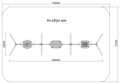 Качели Гнездо 04071 с подвесами металлические комбинированные, фото 2 Качели Гнездо 04071 с подвесами металлические комбинированные, фото 2