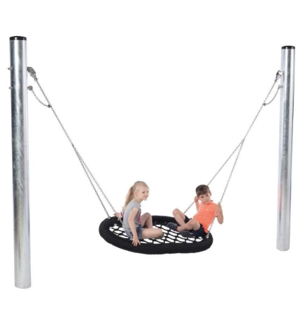 Качели-гнездо Oval Pro армированного каната со стойками Овал 80х100 см для детской площадки, фото 1