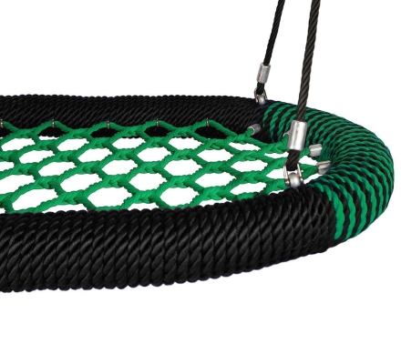 Качели-гнездо Oval Pro армированного каната со стойками Овал 80х100 см для детской площадки, фото 3