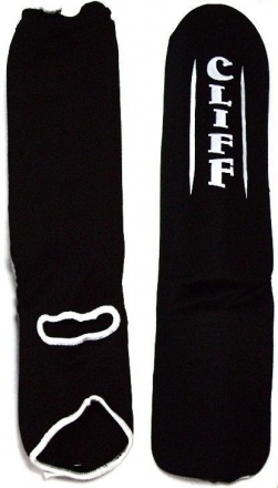 Защита голень-стопа изогнутая черная р.XS, фото 1