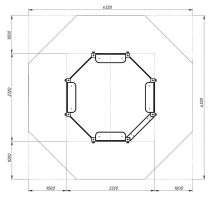 Песочница восьмигранная Карнавал (Шапито) - ИО 5.01.04-20 Песочница восьмигранная Карнавал (Шапито) - ИО 5.01.04-20