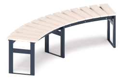 Модульная скамья радиальная (беленый дуб) МФ 42.01.17-01, фото 2 Модульная скамья радиальная (беленый дуб) МФ 42.01.17-01, фото 2