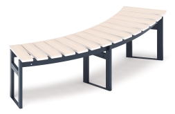 Модульная скамья радиальная (беленый дуб) МФ 42.01.17-01, фото 3 Модульная скамья радиальная (беленый дуб) МФ 42.01.17-01, фото 3