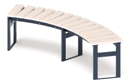 Модульная скамья радиальная (беленый дуб) МФ 42.01.17-01, фото 1 Модульная скамья радиальная (беленый дуб) МФ 42.01.17-01, фото 1