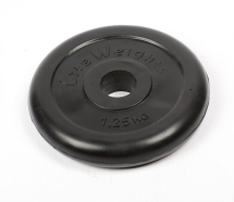 Диск обрезиненный Lite Weights 2471LW 26мм 1,25кг, черный