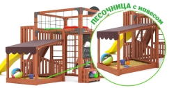 Детская игровая площадка Савушка КУБ–5 (Махагон) с подушками , фото 9