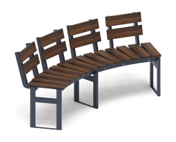 Модульная скамья радиальная (темный дуб) МФ 42.01.18, фото 4 Модульная скамья радиальная (темный дуб) МФ 42.01.18, фото 4