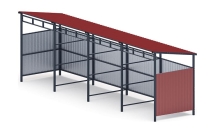 Навес контейнерной площадки для мусора (4 секции) МФ 55.02.03.4-04