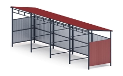 Навес контейнерной площадки для мусора (4 секции) МФ 55.02.03.4-04, фото 1