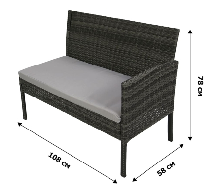 Набор мебели Рикардо серый, серый, фото 14