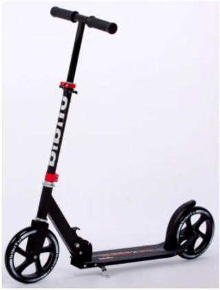 Самокат BIBITU SOLLO SKL-037, руль + 5 см, черный, фото 1