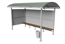 Остановочный павильон СИТИ, 3000х1997х2545 мм, материал: поликарбонат, дерево Остановочный павильон СИТИ, 3000х1997х2545 мм, материал: поликарбонат, дерево