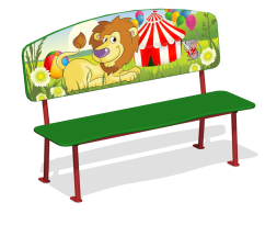 Лавочка Львенок в цирке МФ-32.13 для детской площадки Лавочка Львенок в цирке МФ-32.13 для детской площадки