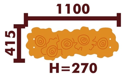 Скамейка детская 26004 для игровой площадки, фото 2